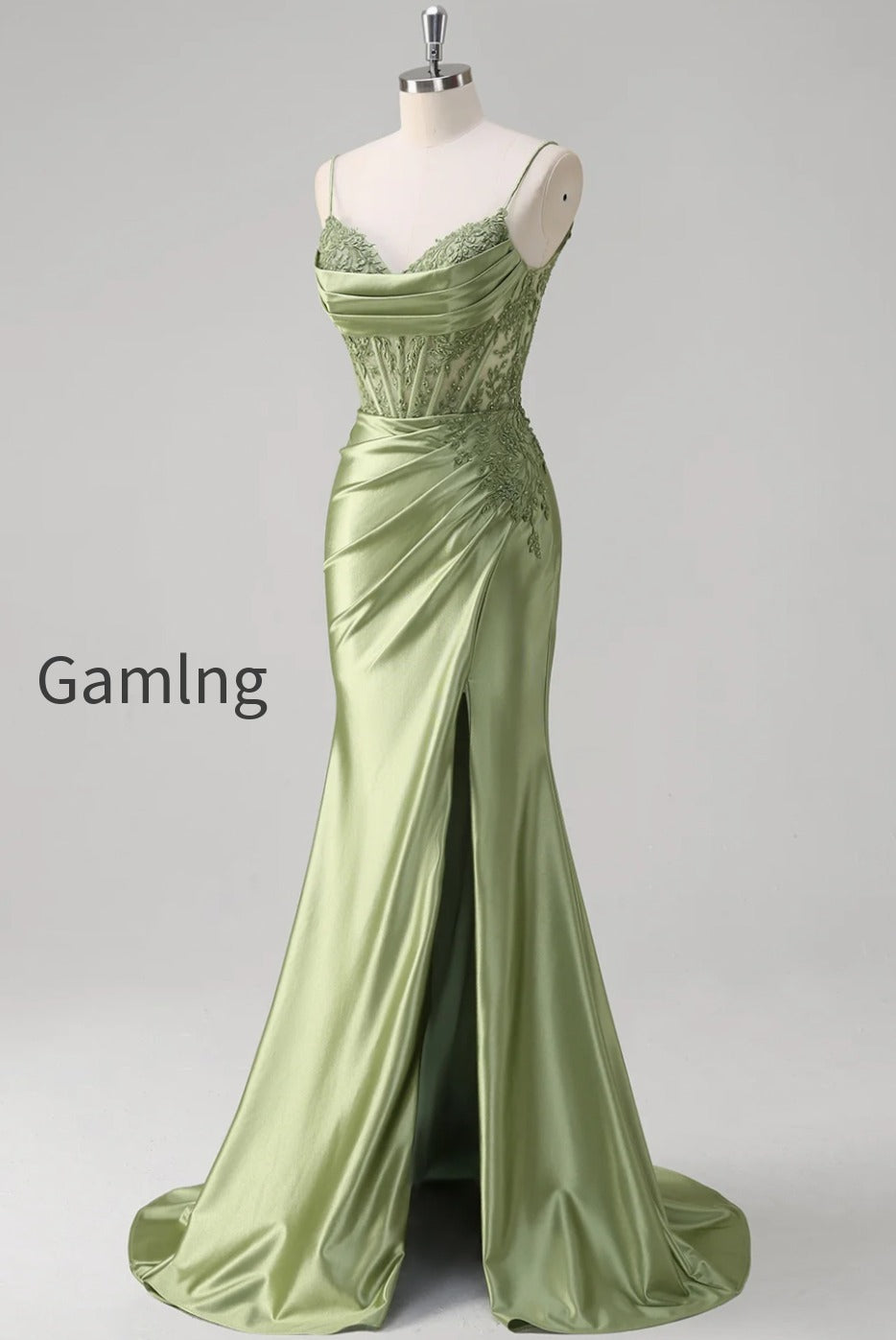 green-mermaid-applique-spaghetti-straps-corset-long-prom-dress-with-slit