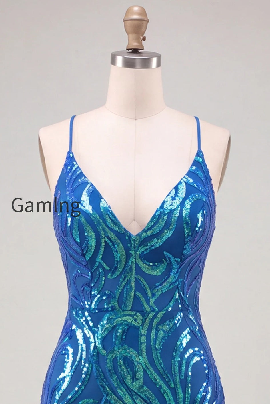 sparkly-gold-sequin-tight-v-neck-short-homecoming-dress