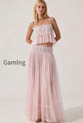 lace-chiffon-pleated-skirt-set