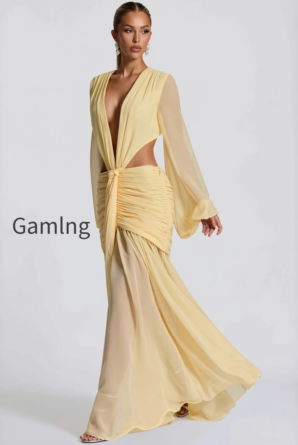 chiffon-sheer-long-sleeve-cutout-maxi-dress