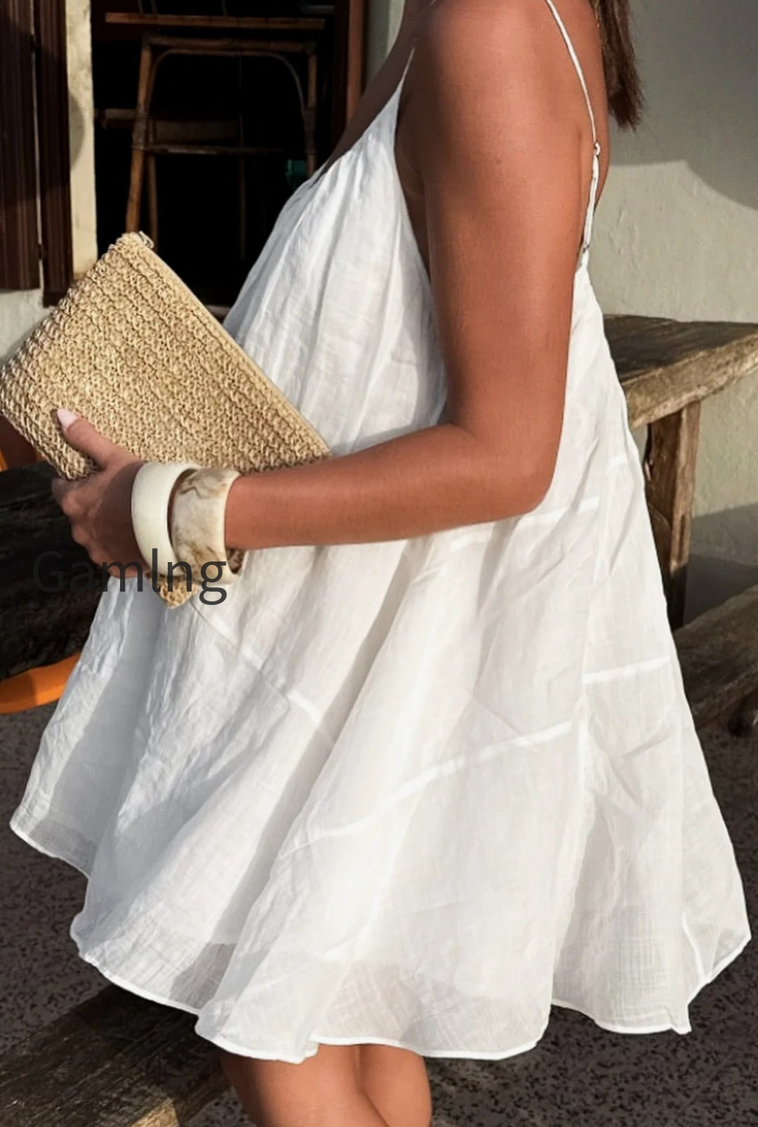 v-neck-loose-a-line-vacation-mini-dress