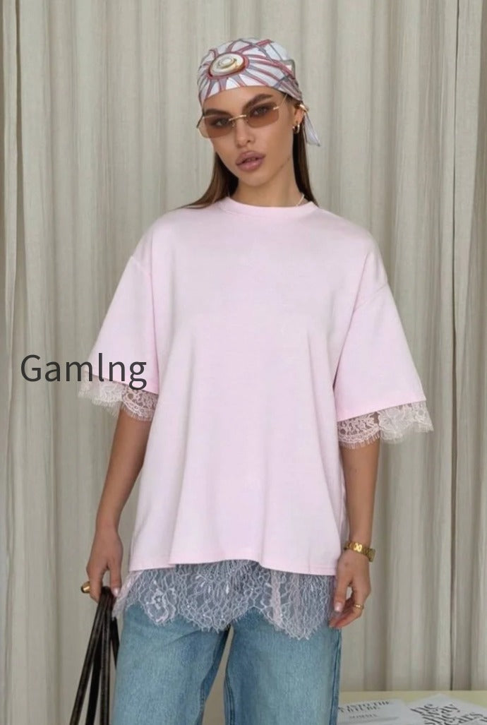 minimalist-sweet-lace-splice-short-sleeve-t-shirt