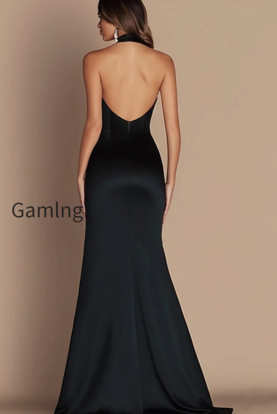 simple-halter-satin-long-keyhole-black-tie-dress-with-slit