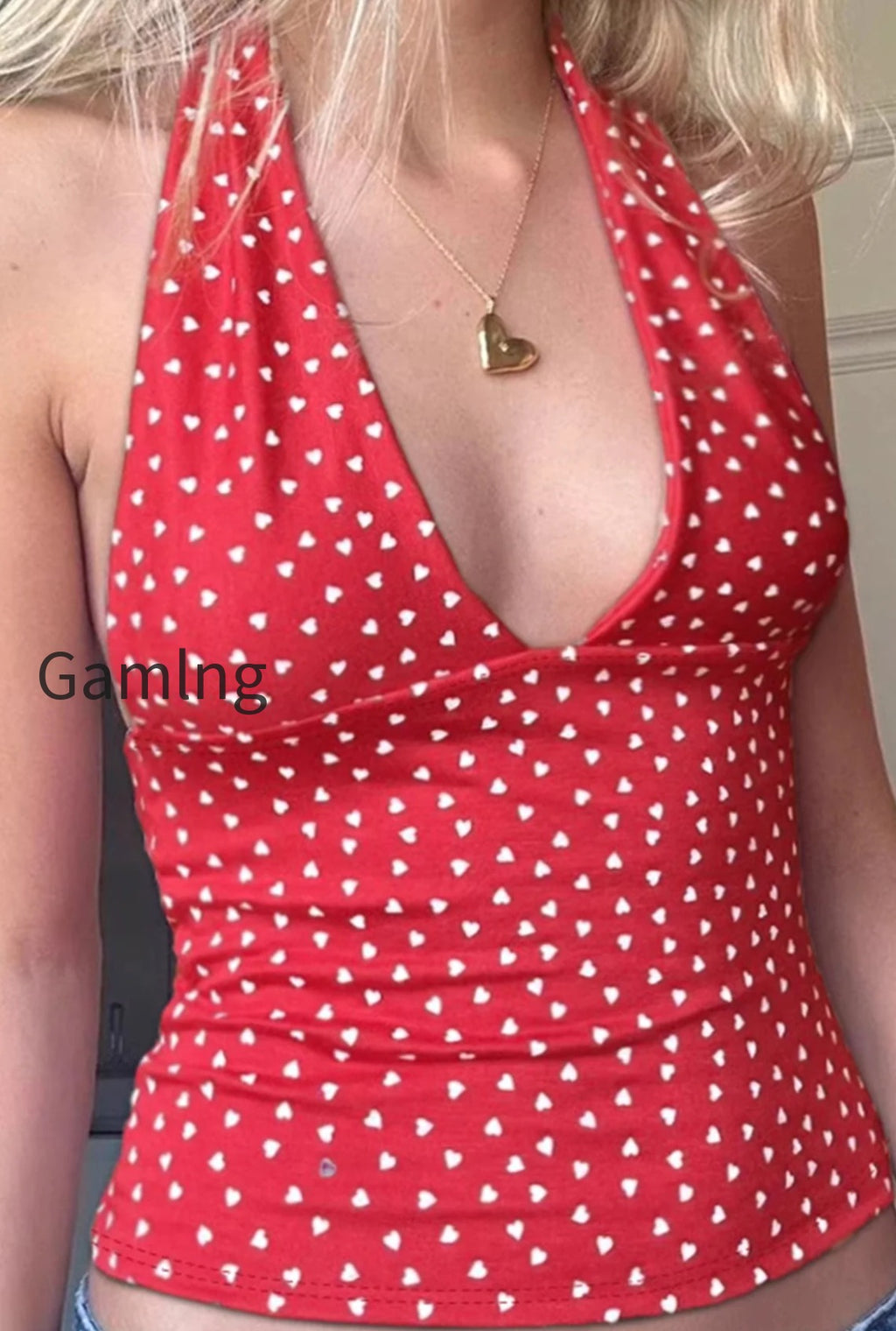 plaid-tie-deep-v-tank-top