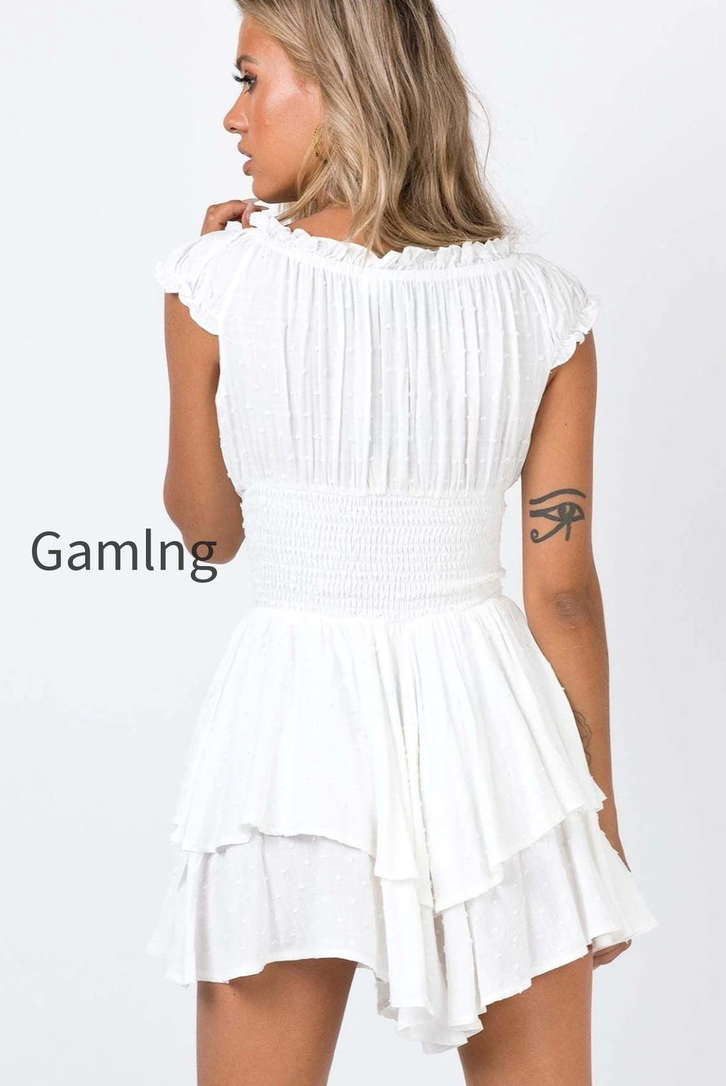 embroidered-off-shoulder-wrap-mini-dress