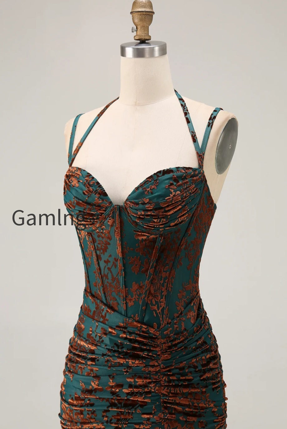 dark-green-corset-floral-sheath-long-wedding-guest-dress-with-slit