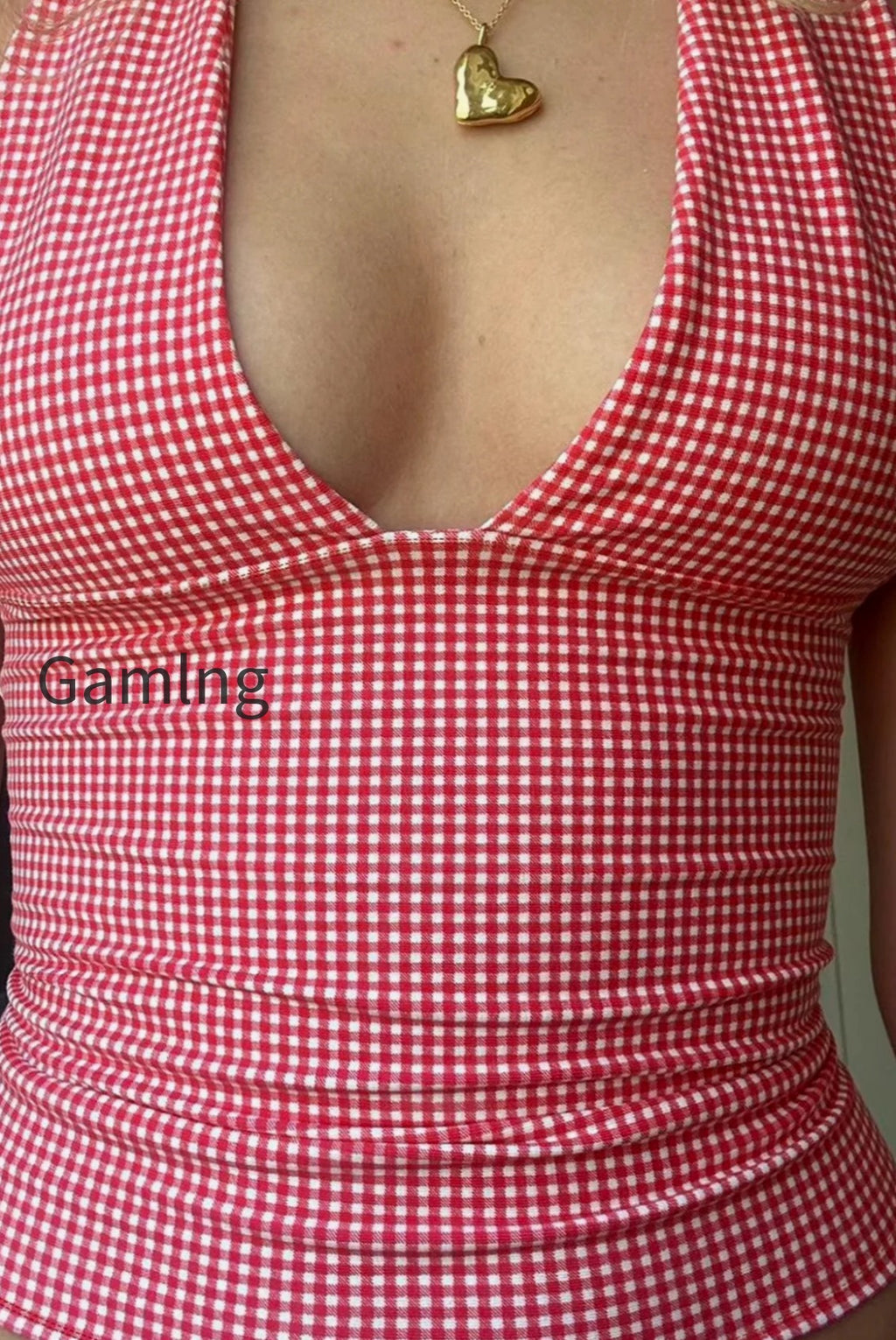 plaid-tie-deep-v-tank-top