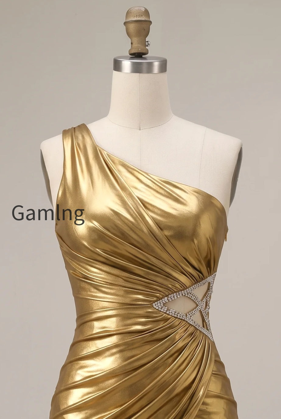 sparkly-gold-tight-metallic-beaded-cut-out-ruched-short-homecoming-dress