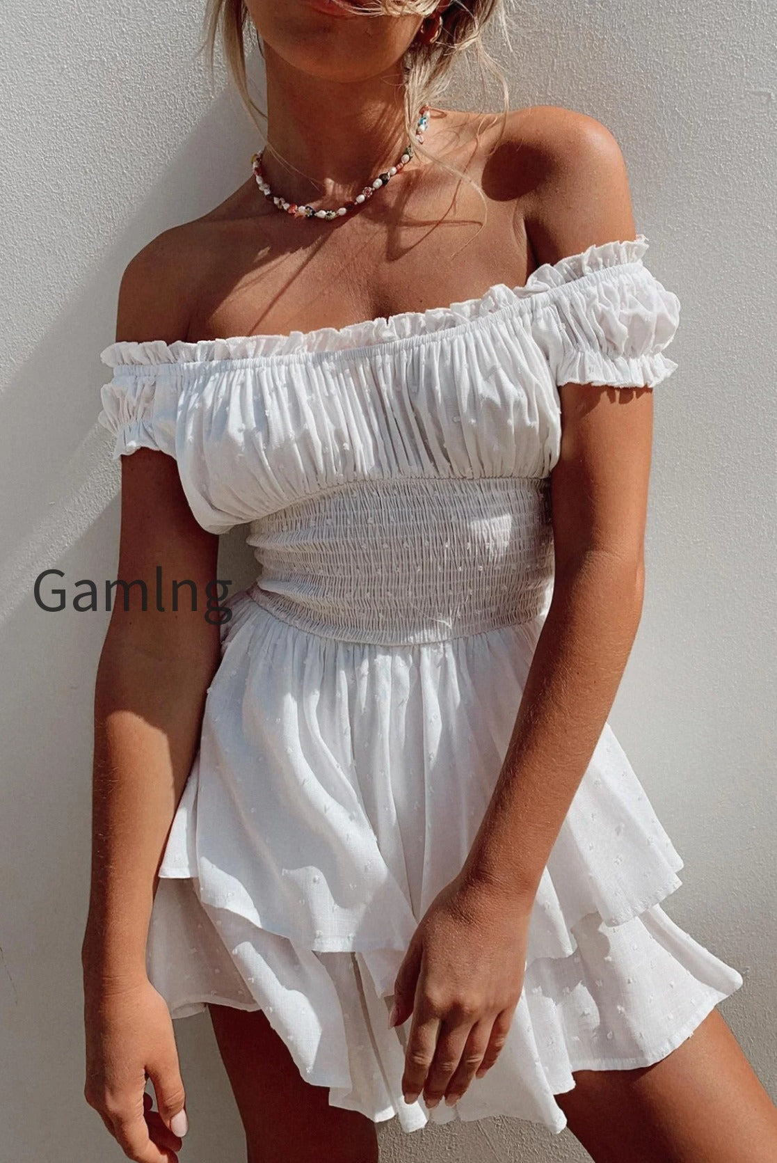 embroidered-off-shoulder-wrap-mini-dress