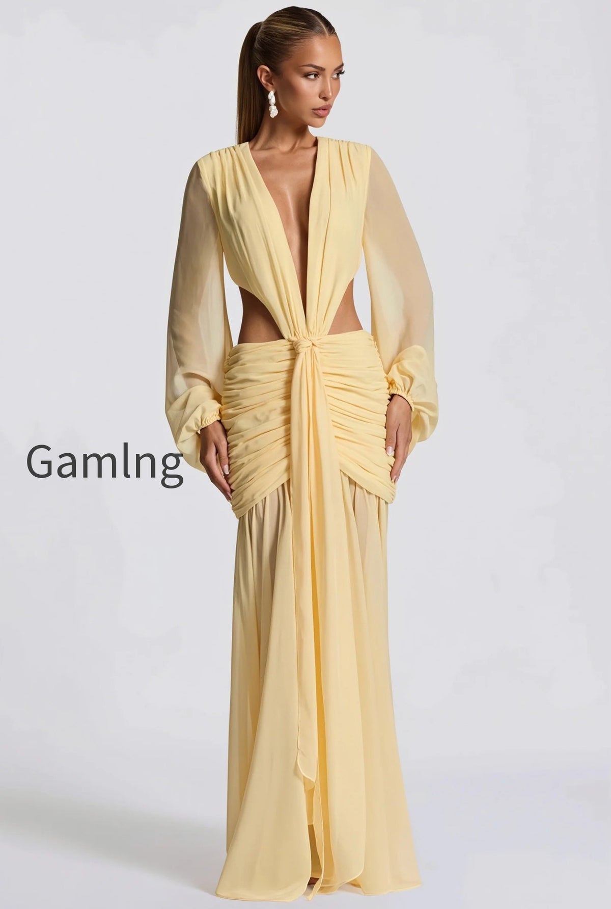 chiffon-sheer-long-sleeve-cutout-maxi-dress