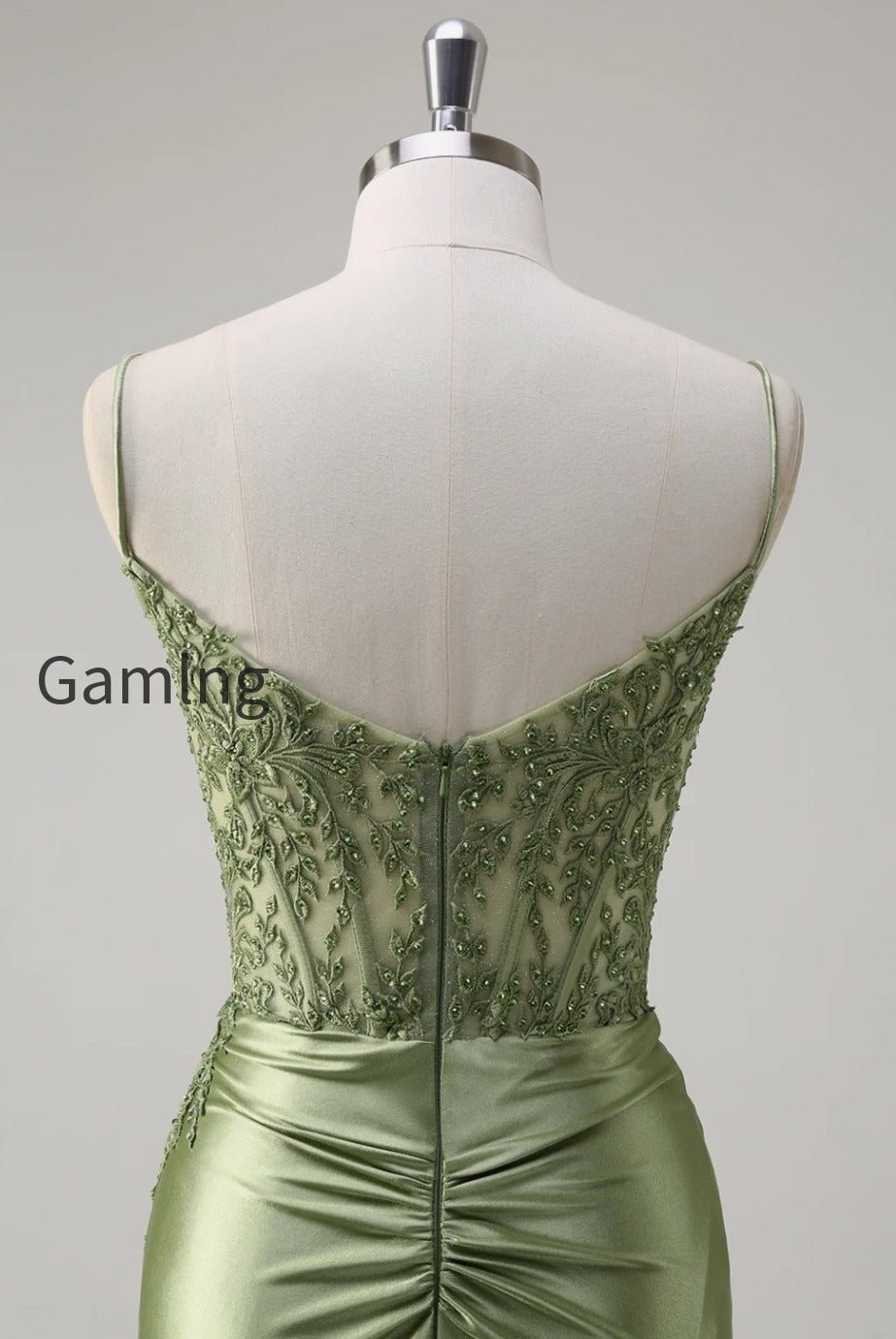 green-mermaid-applique-spaghetti-straps-corset-long-prom-dress-with-slit