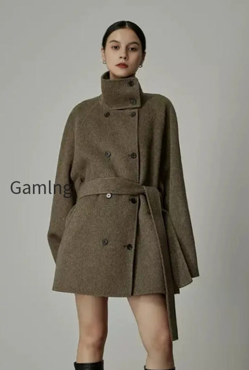 oversized-wool-alpaca-stand-collar-cape-coat-with-belt