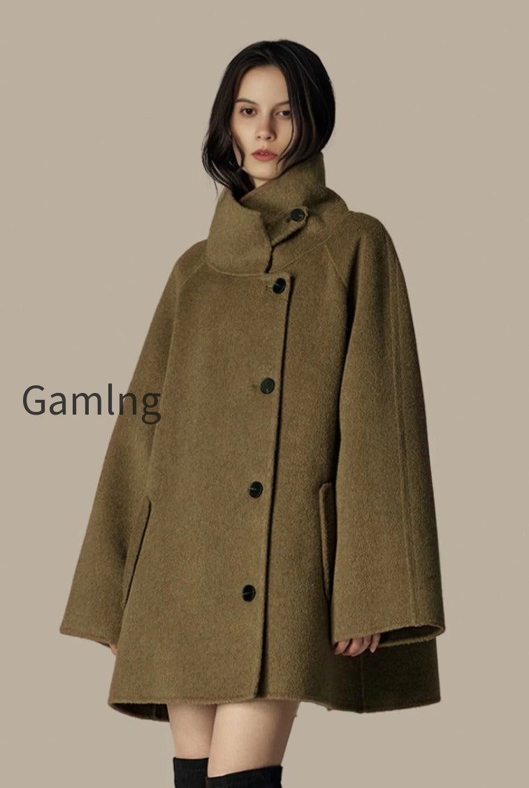 oversized-wool-alpaca-stand-collar-cape-coat-with-belt