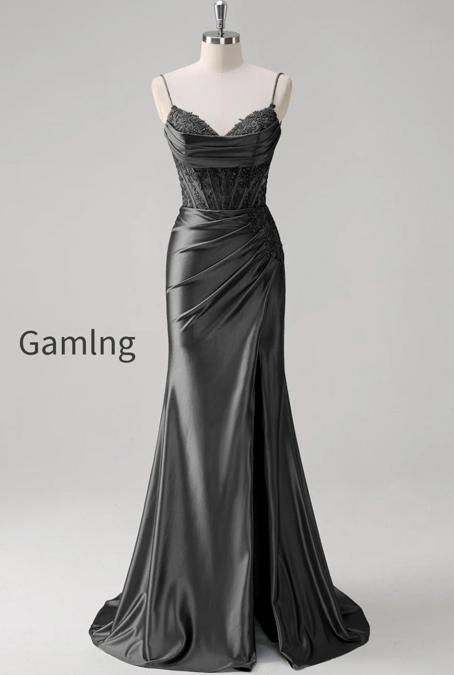 green-mermaid-applique-spaghetti-straps-corset-long-prom-dress-with-slit