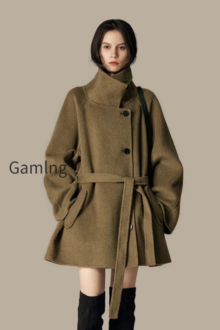 oversized-wool-alpaca-stand-collar-cape-coat-with-belt
