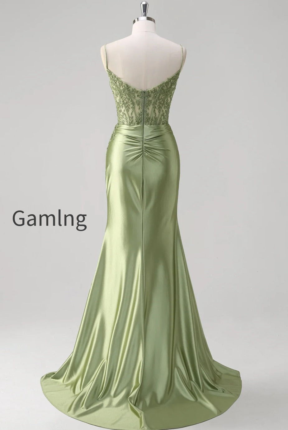 green-mermaid-applique-spaghetti-straps-corset-long-prom-dress-with-slit