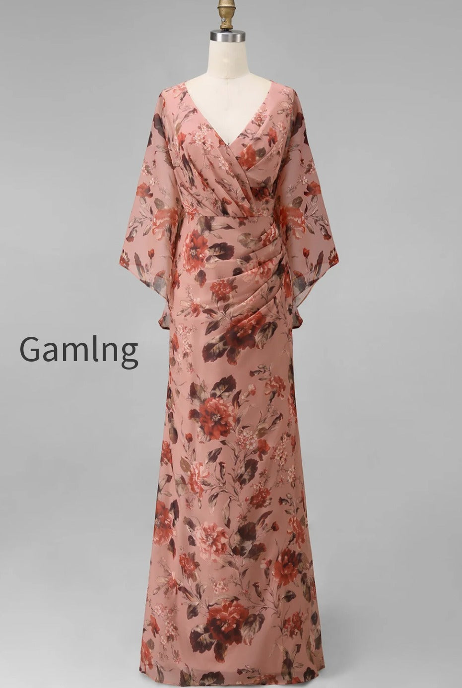 floral-dusty-rose-chiffon-v-neck-sheath-long-mother-of-the-bride-dress-with-pockets