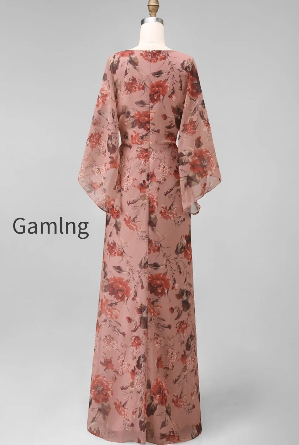 floral-dusty-rose-chiffon-v-neck-sheath-long-mother-of-the-bride-dress-with-pockets