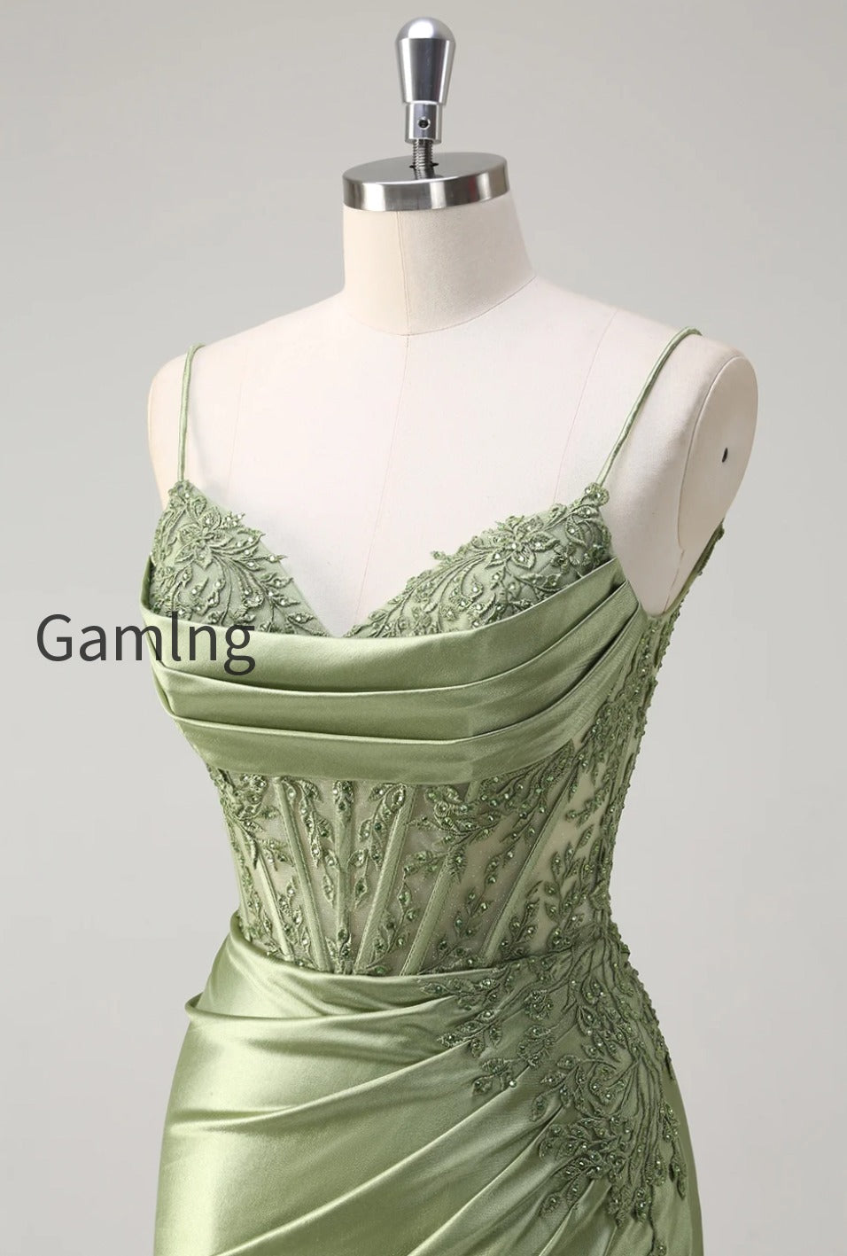 green-mermaid-applique-spaghetti-straps-corset-long-prom-dress-with-slit