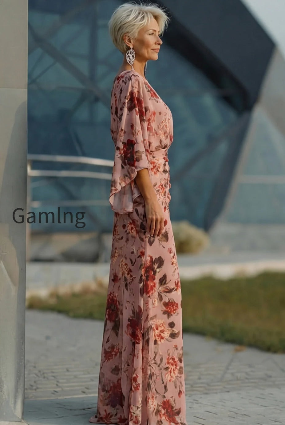 floral-dusty-rose-chiffon-v-neck-sheath-long-mother-of-the-bride-dress-with-pockets
