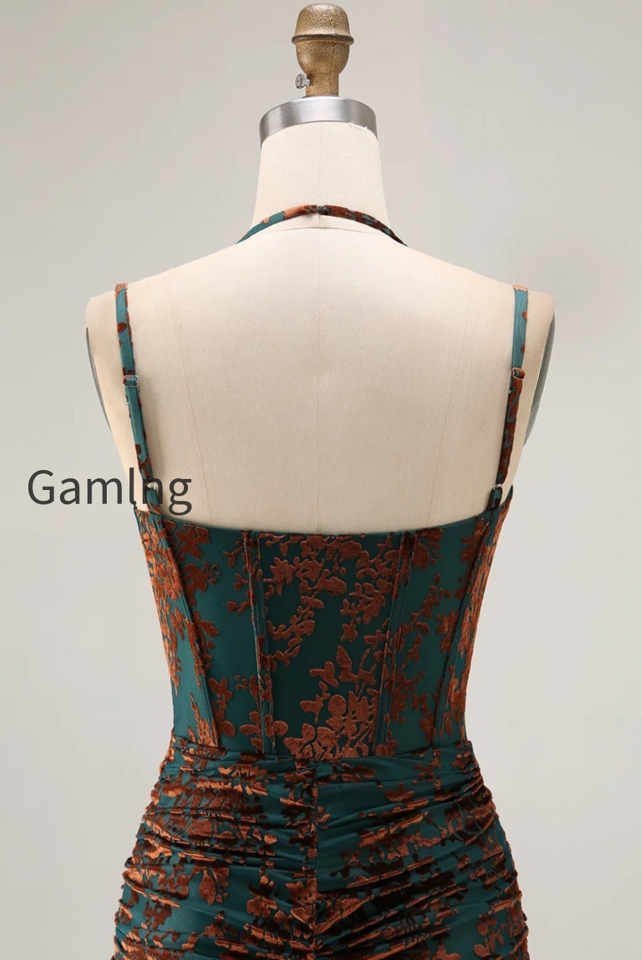 dark-green-corset-floral-sheath-long-wedding-guest-dress-with-slit