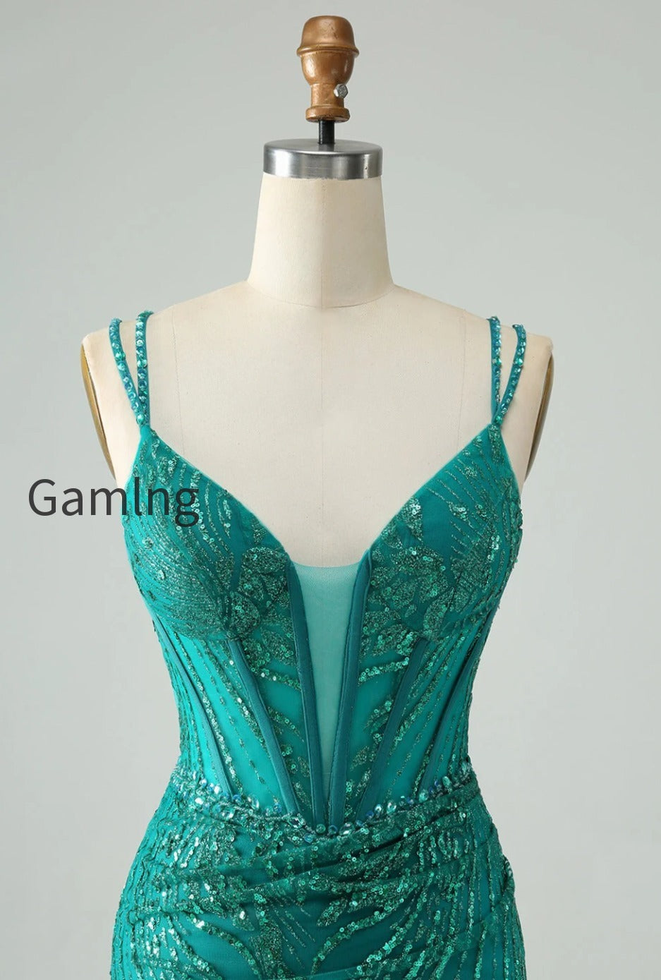 sparkly-dark-green-bodycon-corset-short-homecoming-dress-with-sequins