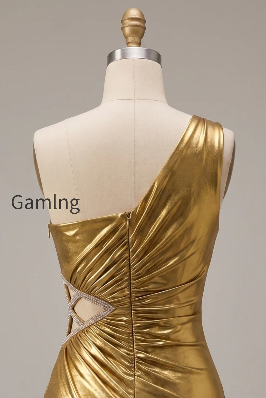 sparkly-gold-tight-metallic-beaded-cut-out-ruched-short-homecoming-dress