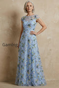 blue-floral-round-neck-appliqued-a-line-long-mother-of-the-bride-dress