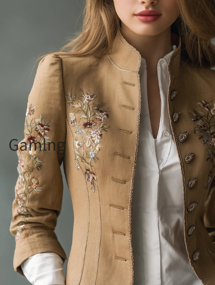retro-contrast-trim-floral-embroidered-jacket