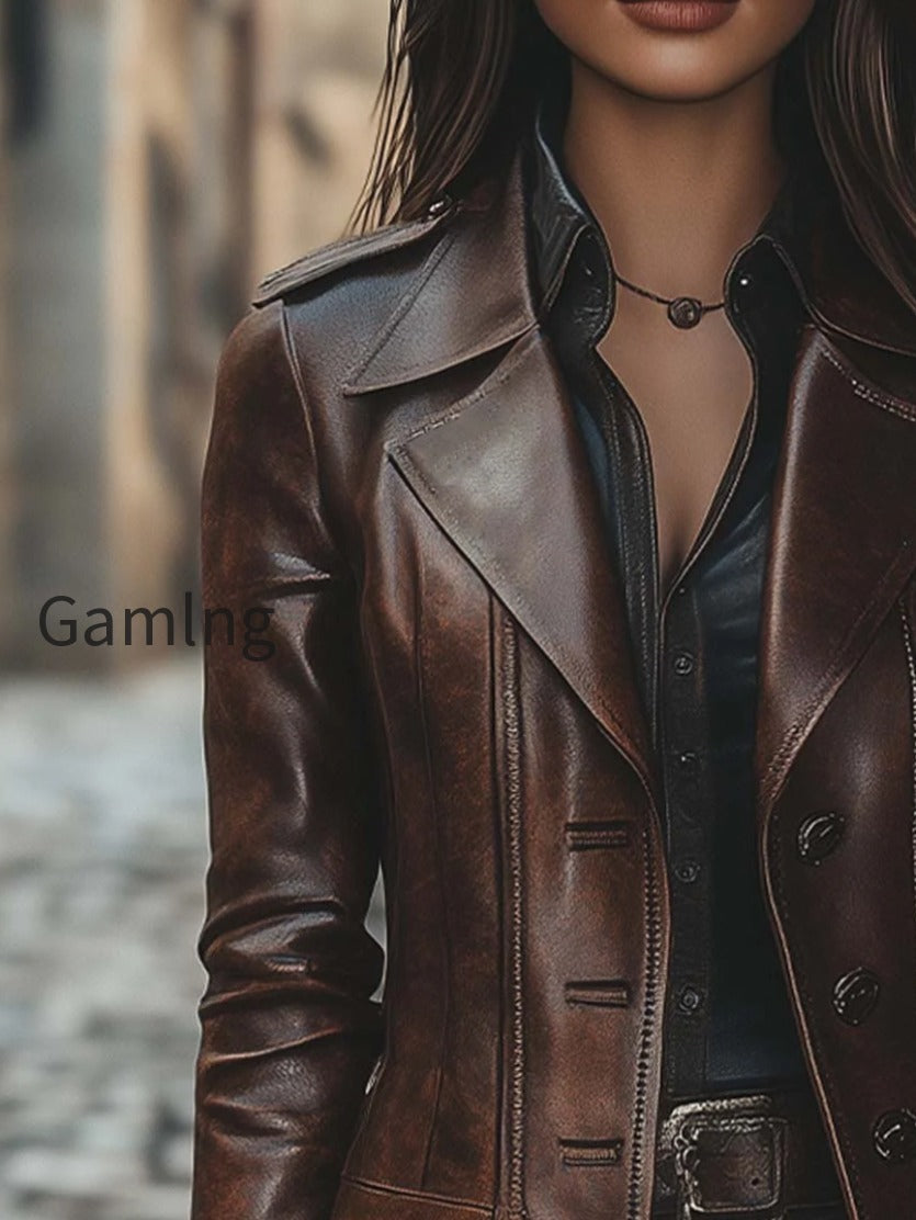 womens-vintage-lapel-button-leather-long-jacket