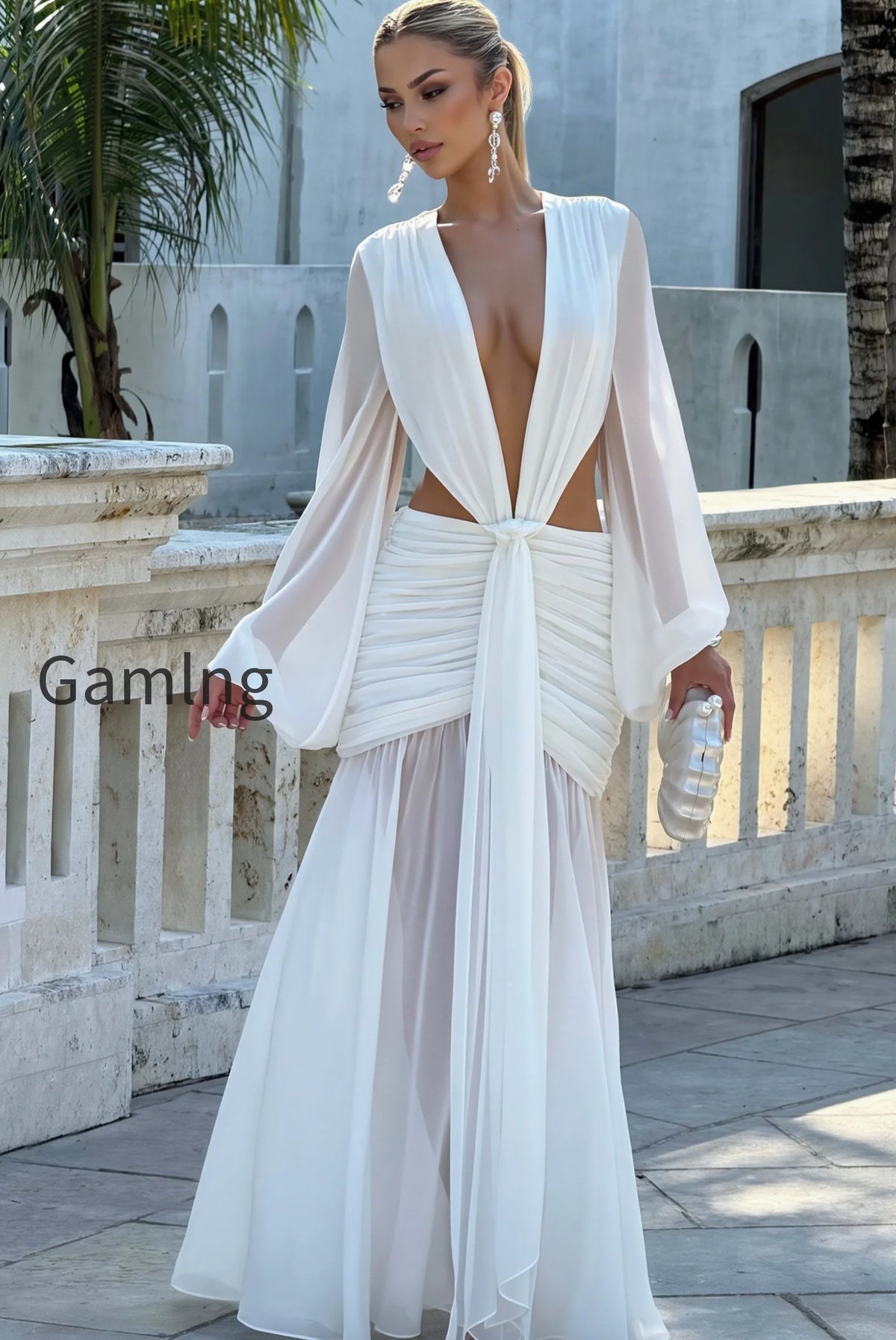 chiffon-sheer-long-sleeve-cutout-maxi-dress